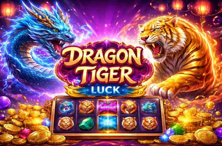 Mesa virtual do jogo Dragon Tiger Luck no BR001 Cassino